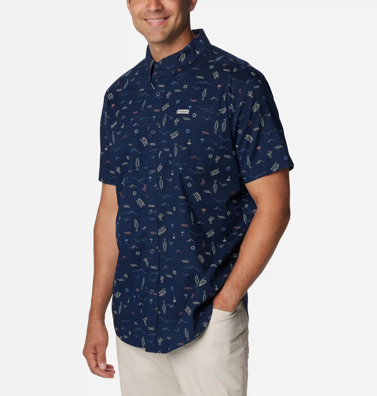 Men's Rapid Rivers Printed Short Sleeve Shirt – Tall