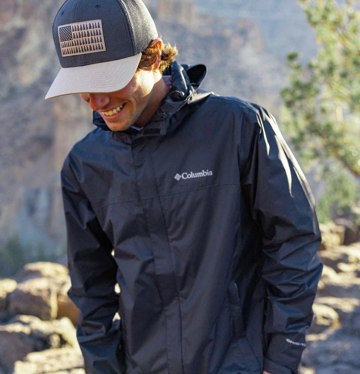 Columbia Mesh Tree Flag Ball Cap
