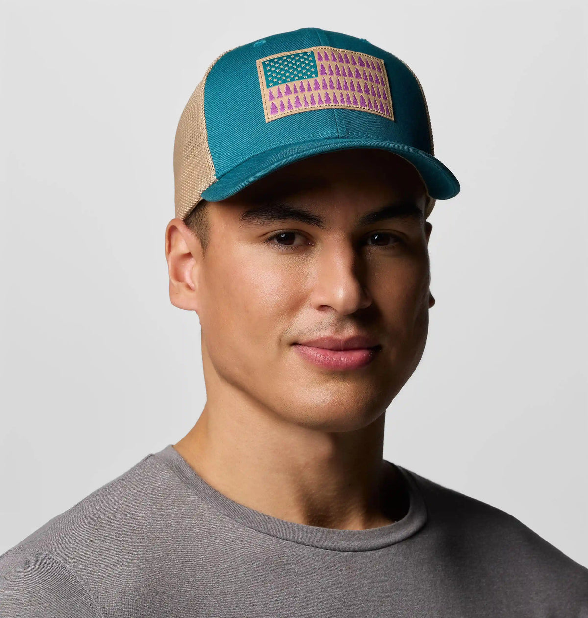 Columbia Mesh Tree Flag Ball Cap