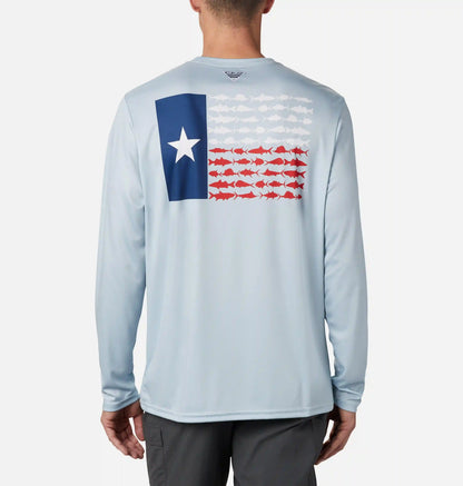 Men's Terminal Tackle PFG Fish Flag Long Sleeve Shirt