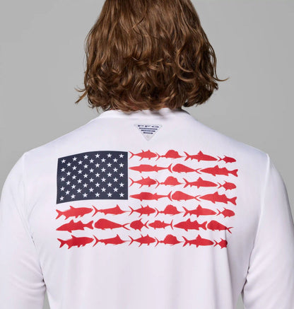 Men's Terminal Tackle PFG Fish Flag Long Sleeve Shirt