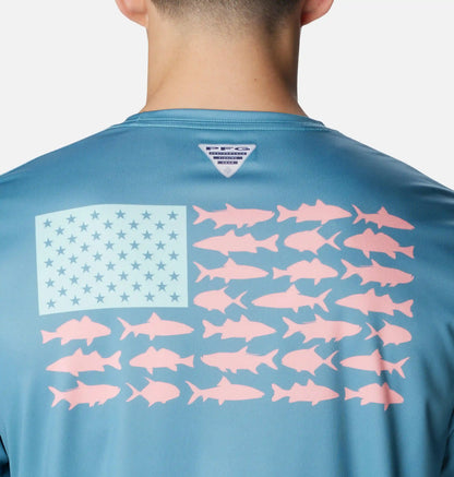 Men's Terminal Tackle PFG Fish Flag Long Sleeve Shirt