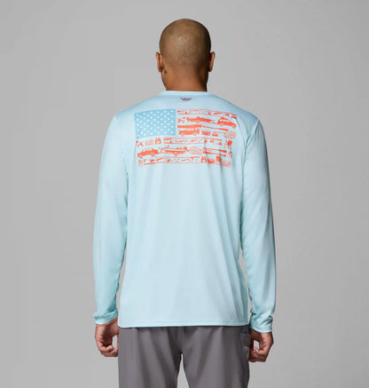 Men's Terminal Tackle PFG Fish Flag Long Sleeve Shirt