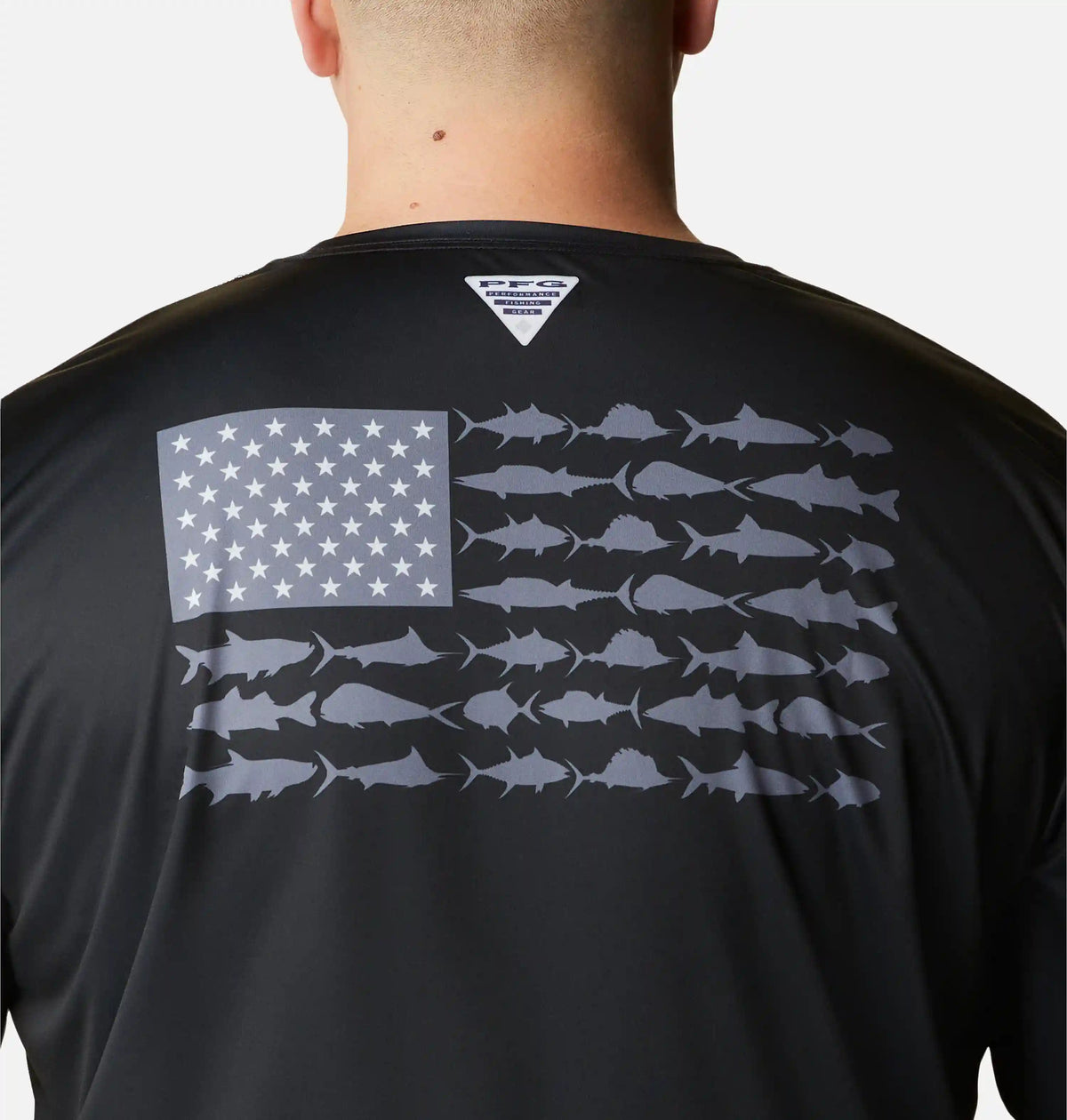 Men's PFG Terminal Tackle Fish Flag Long Sleeve Shirt - Big