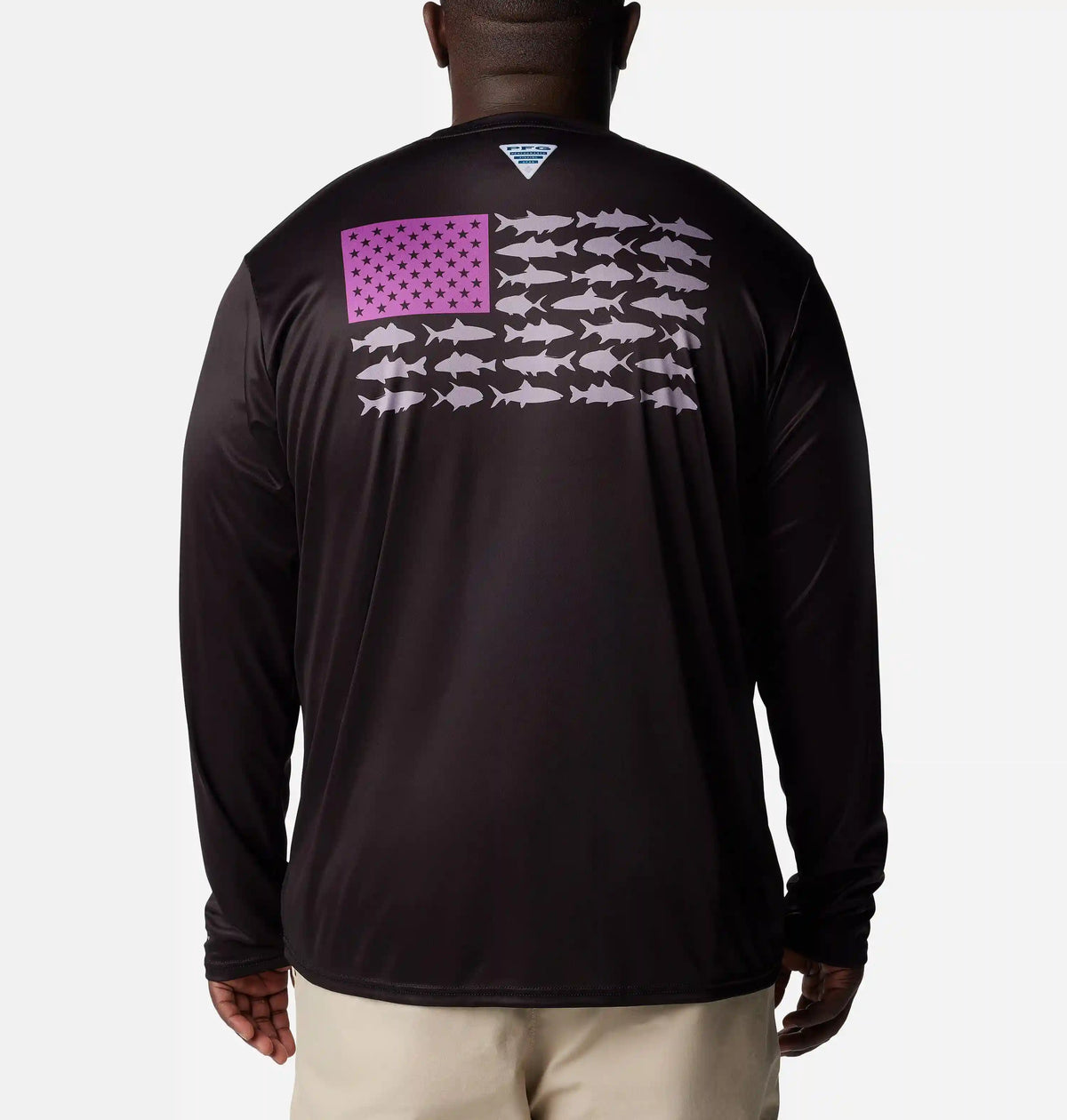 Men's PFG Terminal Tackle Fish Flag Long Sleeve Shirt - Big