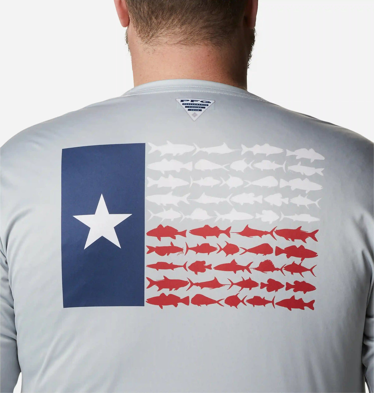 Men's PFG Terminal Tackle Fish Flag Long Sleeve Shirt - Big