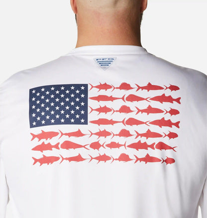 Men's PFG Terminal Tackle Fish Flag Long Sleeve Shirt - Big