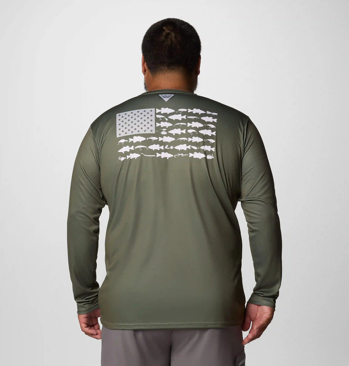 Men's PFG Terminal Tackle Fish Flag Long Sleeve Shirt - Big