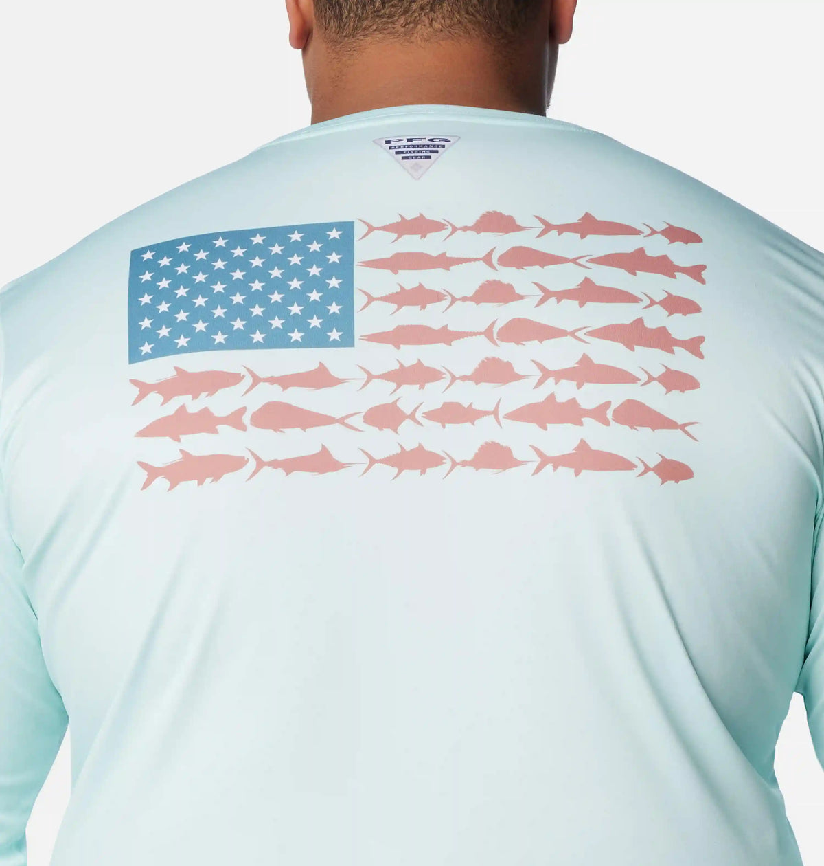 Men's PFG Terminal Tackle Fish Flag Long Sleeve Shirt - Big