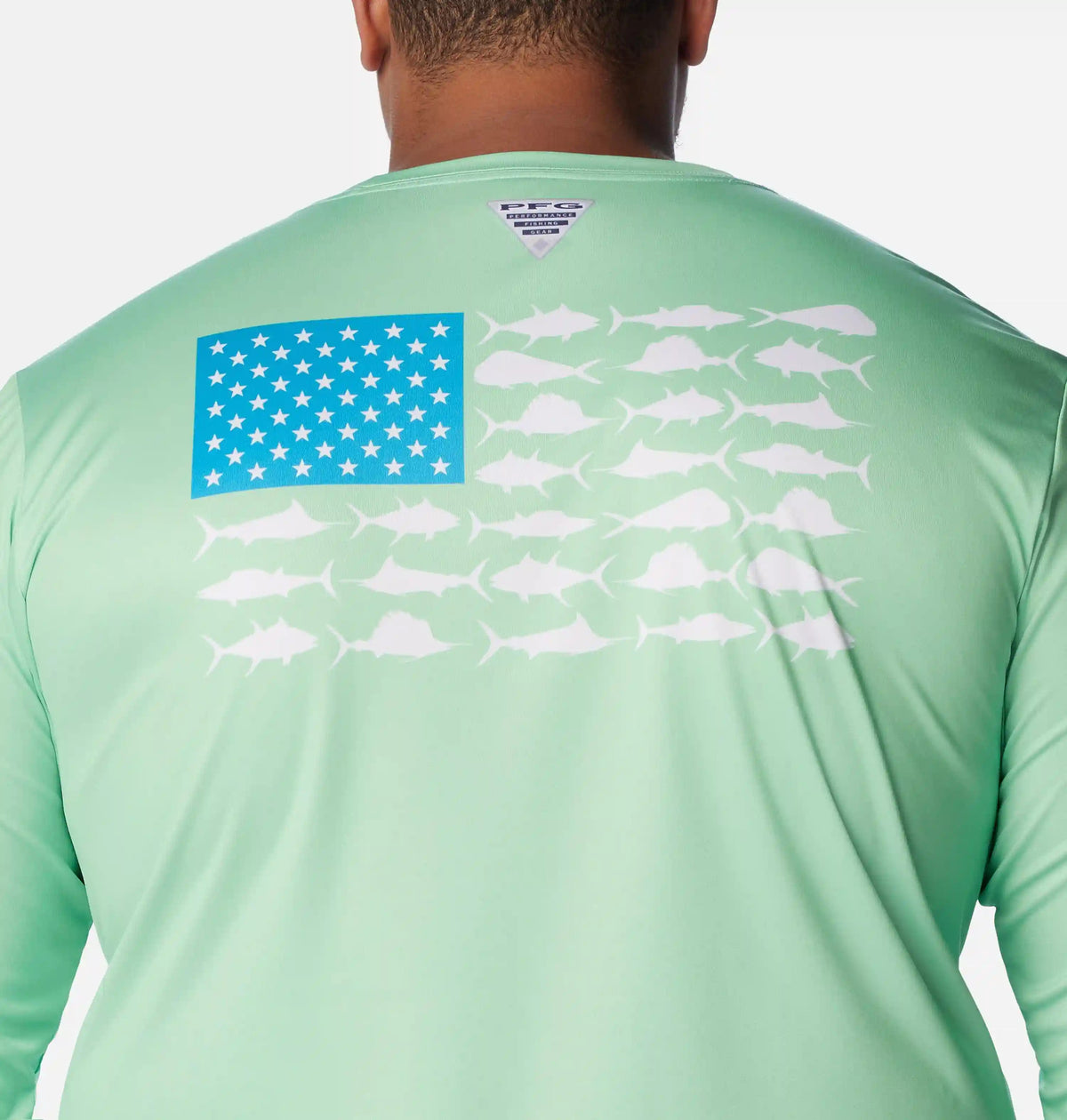 Men's PFG Terminal Tackle Fish Flag Long Sleeve Shirt - Big