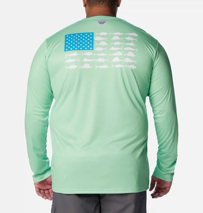 Men's PFG Terminal Tackle Fish Flag Long Sleeve Shirt - Big