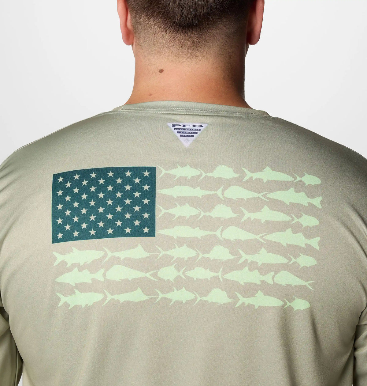 Men's PFG Terminal Tackle Fish Flag Long Sleeve Shirt - Big