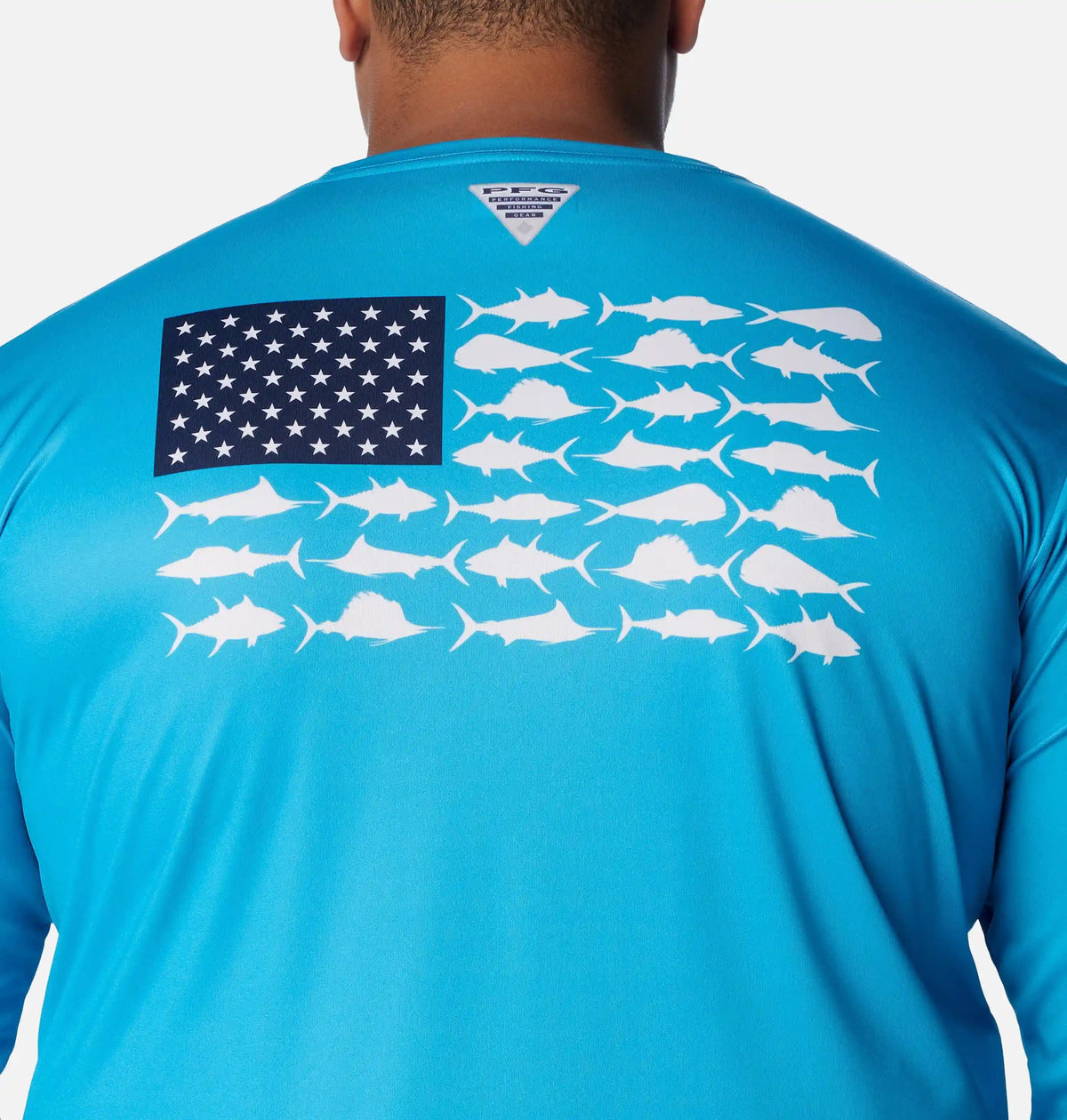 Men's PFG Terminal Tackle Fish Flag Long Sleeve Shirt - Big