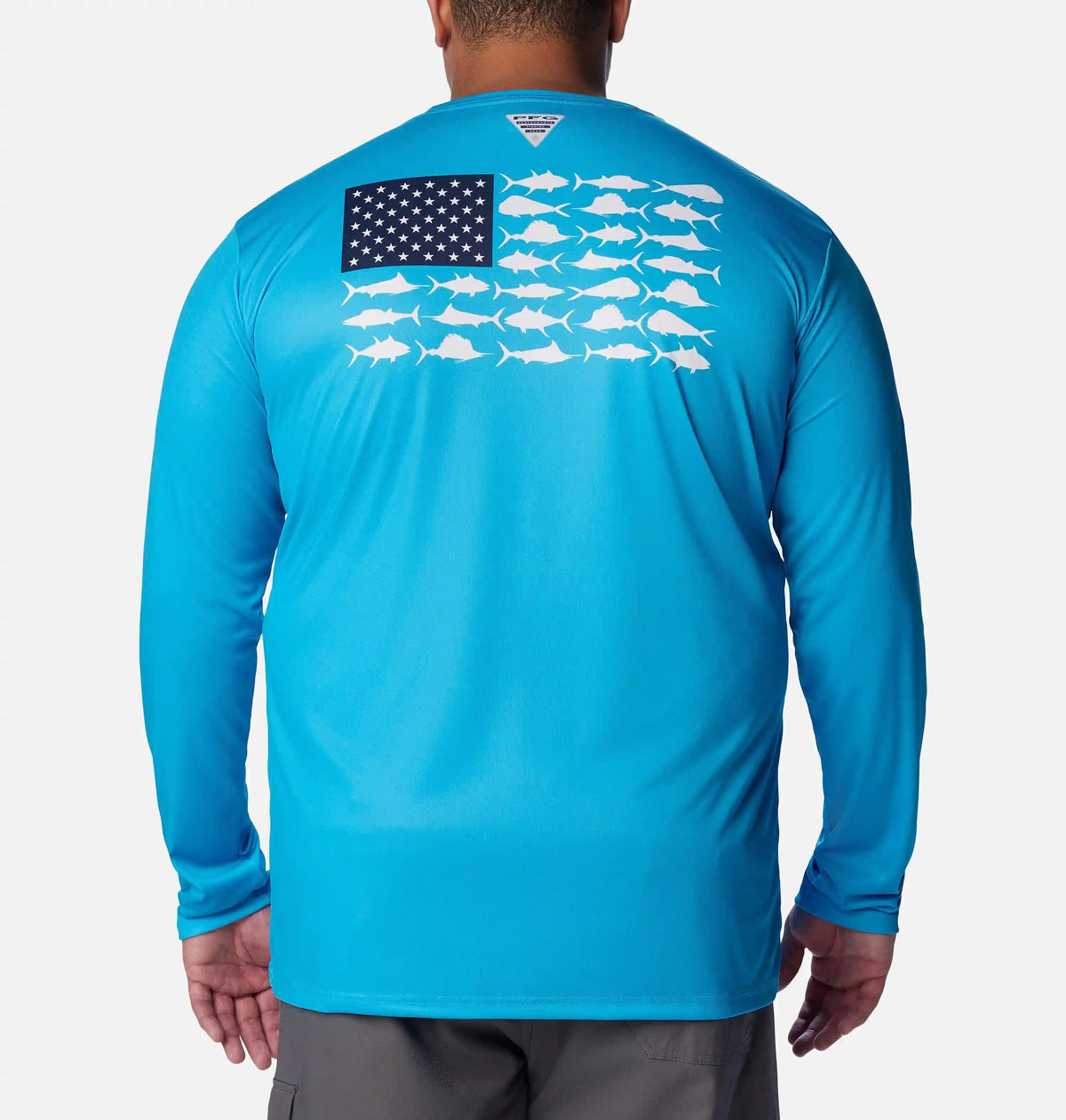 Men's PFG Terminal Tackle Fish Flag Long Sleeve Shirt - Big