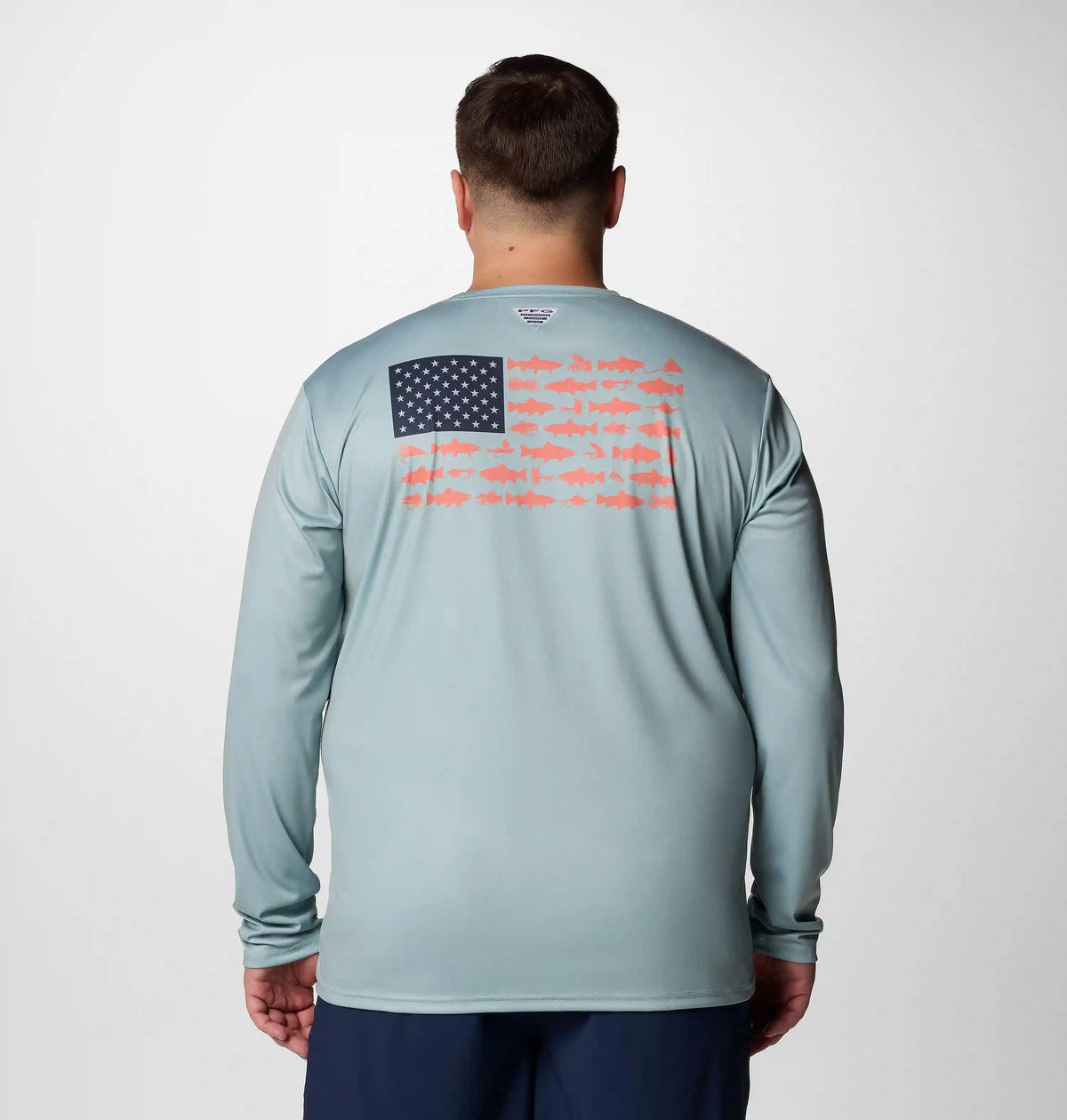 Men's PFG Terminal Tackle Fish Flag Long Sleeve Shirt - Big