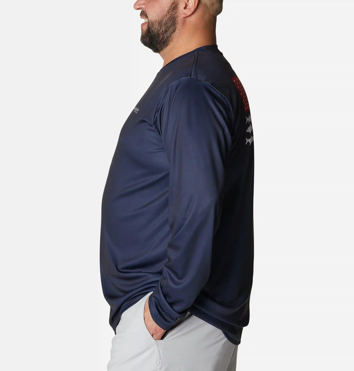 Men's PFG Terminal Tackle Fish Flag Long Sleeve Shirt - Big