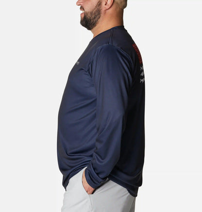 Men's PFG Terminal Tackle Fish Flag Long Sleeve Shirt - Big