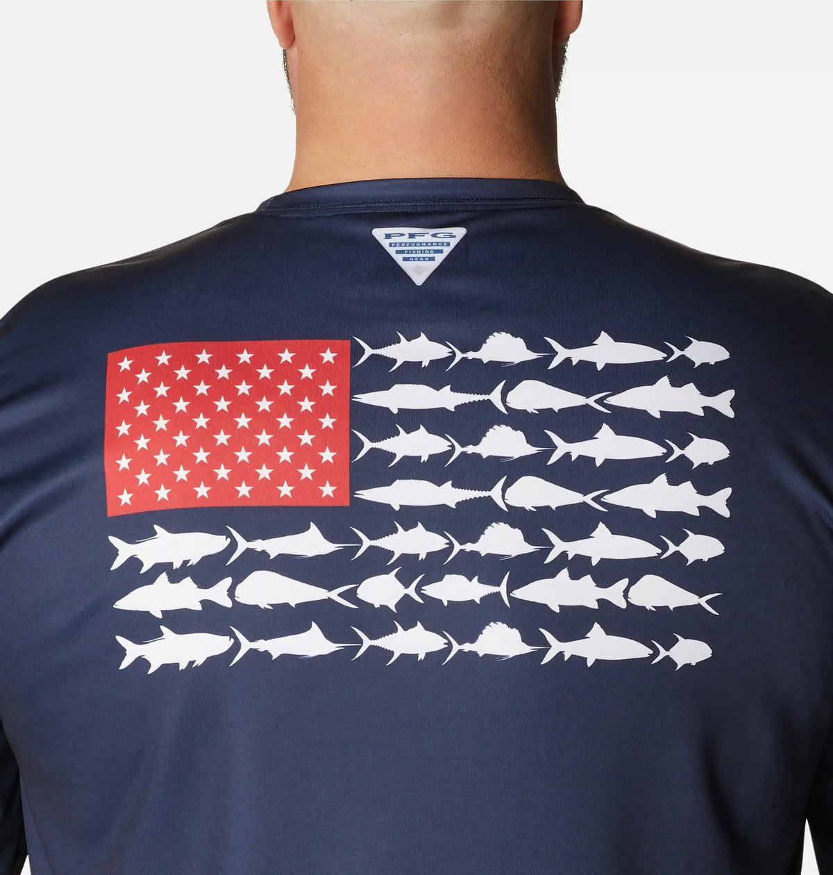 Men's PFG Terminal Tackle Fish Flag Long Sleeve Shirt - Big