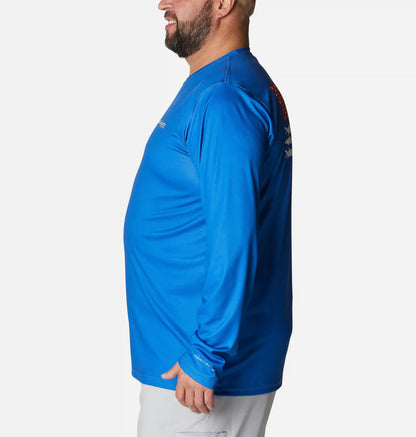 Men's PFG Terminal Tackle Fish Flag Long Sleeve Shirt - Big