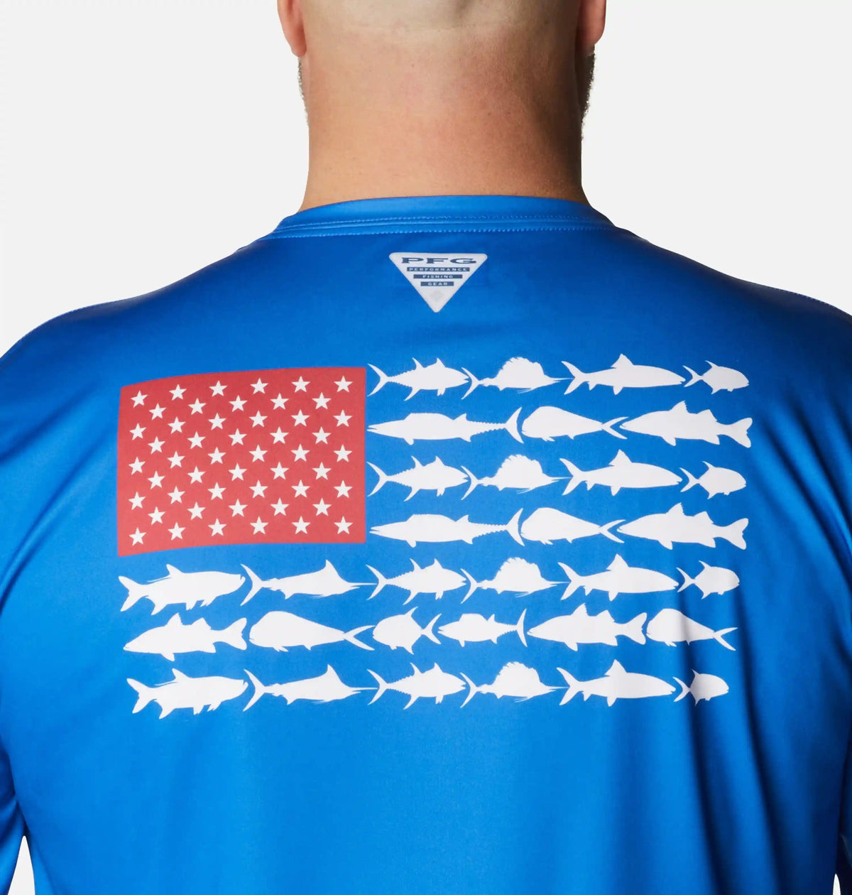 Men's PFG Terminal Tackle Fish Flag Long Sleeve Shirt - Big