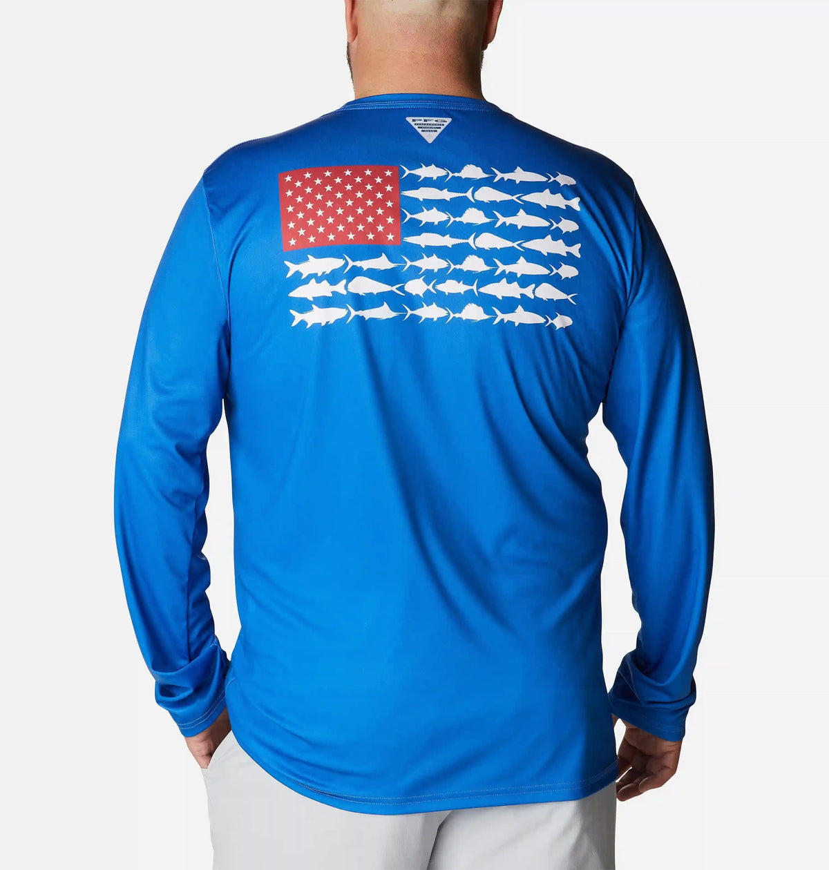Men's PFG Terminal Tackle Fish Flag Long Sleeve Shirt - Big