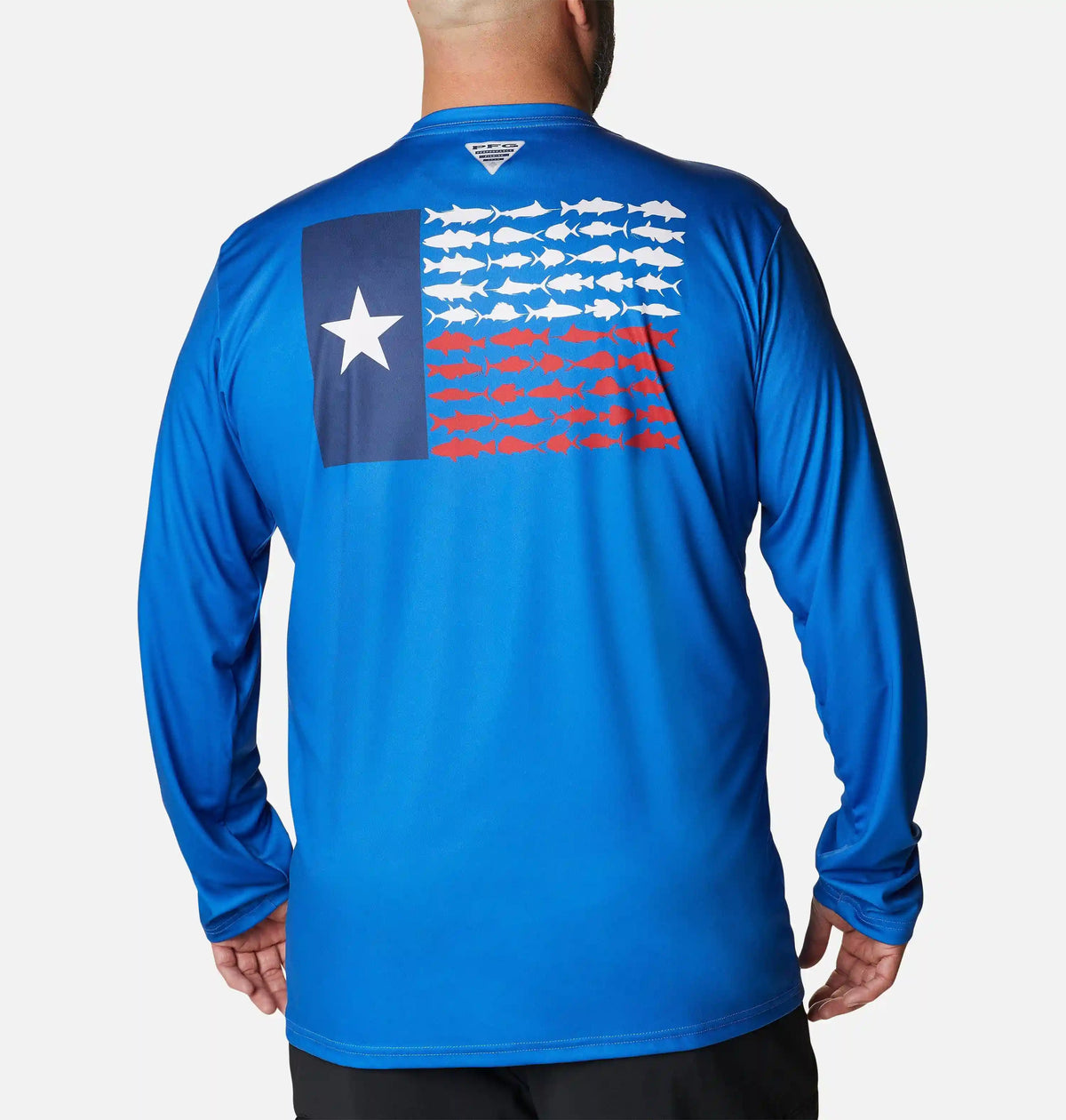 Men's PFG Terminal Tackle Fish Flag Long Sleeve Shirt - Big