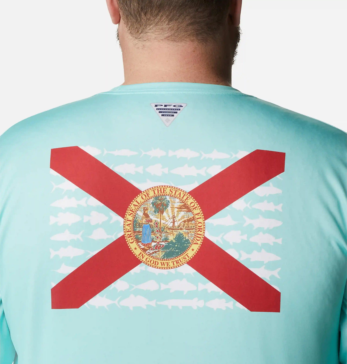 Men's PFG Terminal Tackle Fish Flag Long Sleeve Shirt - Big
