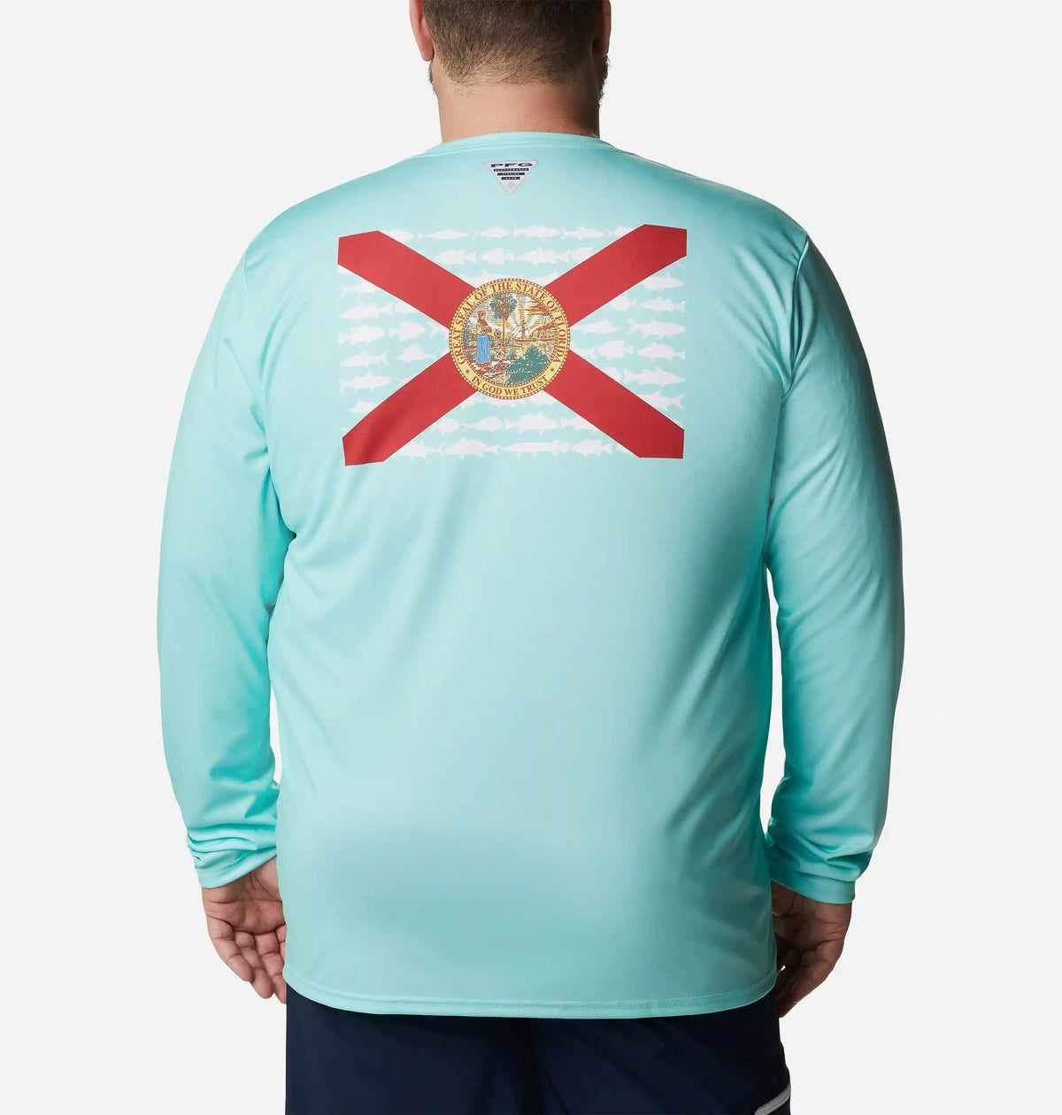 Men's PFG Terminal Tackle Fish Flag Long Sleeve Shirt - Big