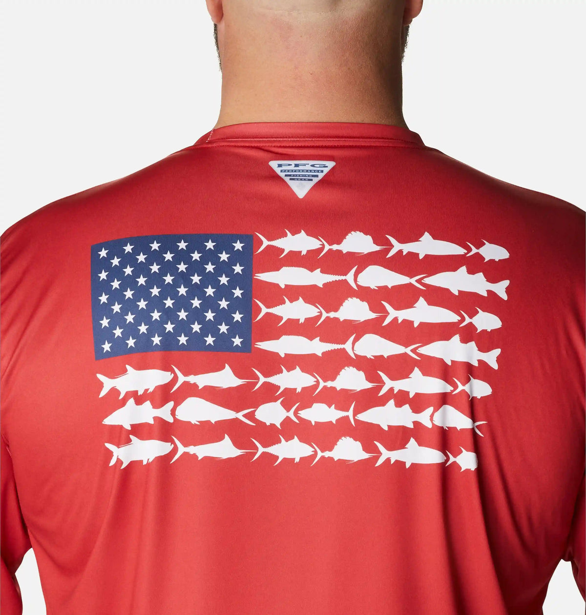 Men's PFG Terminal Tackle Fish Flag Long Sleeve Shirt - Big