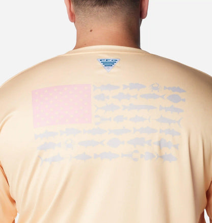 Men's PFG Terminal Tackle Fish Flag Long Sleeve Shirt - Big