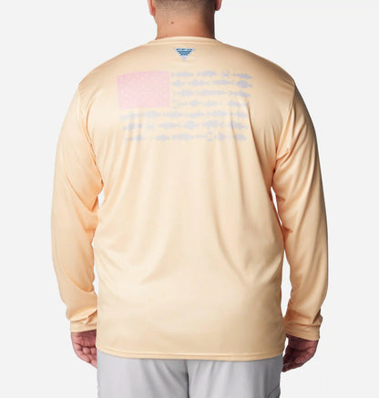 Men's PFG Terminal Tackle Fish Flag Long Sleeve Shirt - Big
