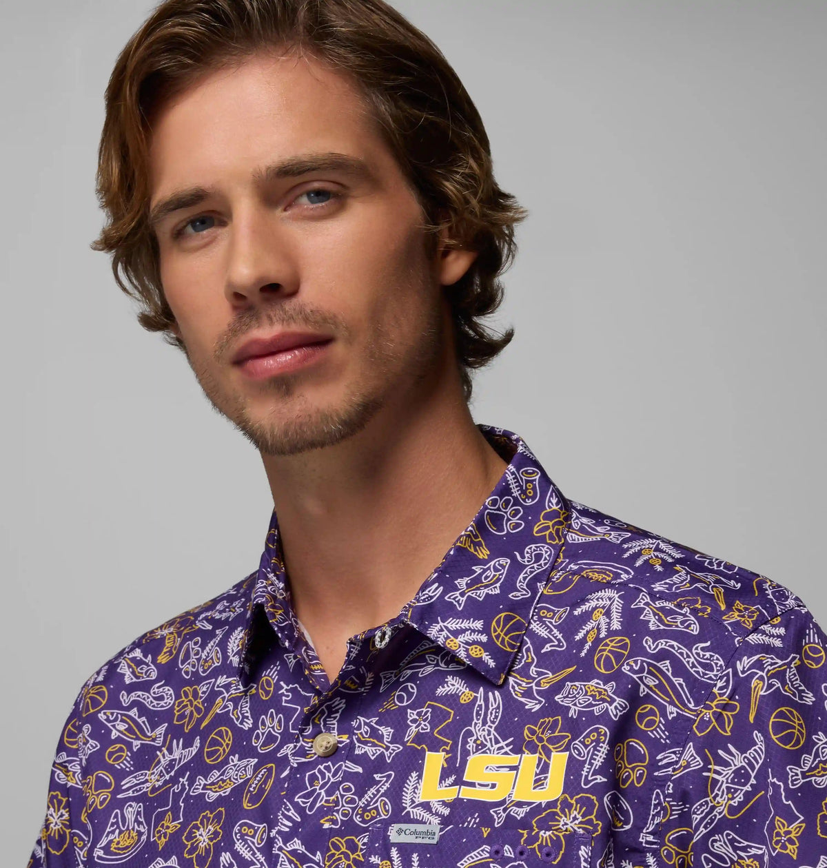 Men's Collegiate PFG Super Slack Tide Shirt - LSU