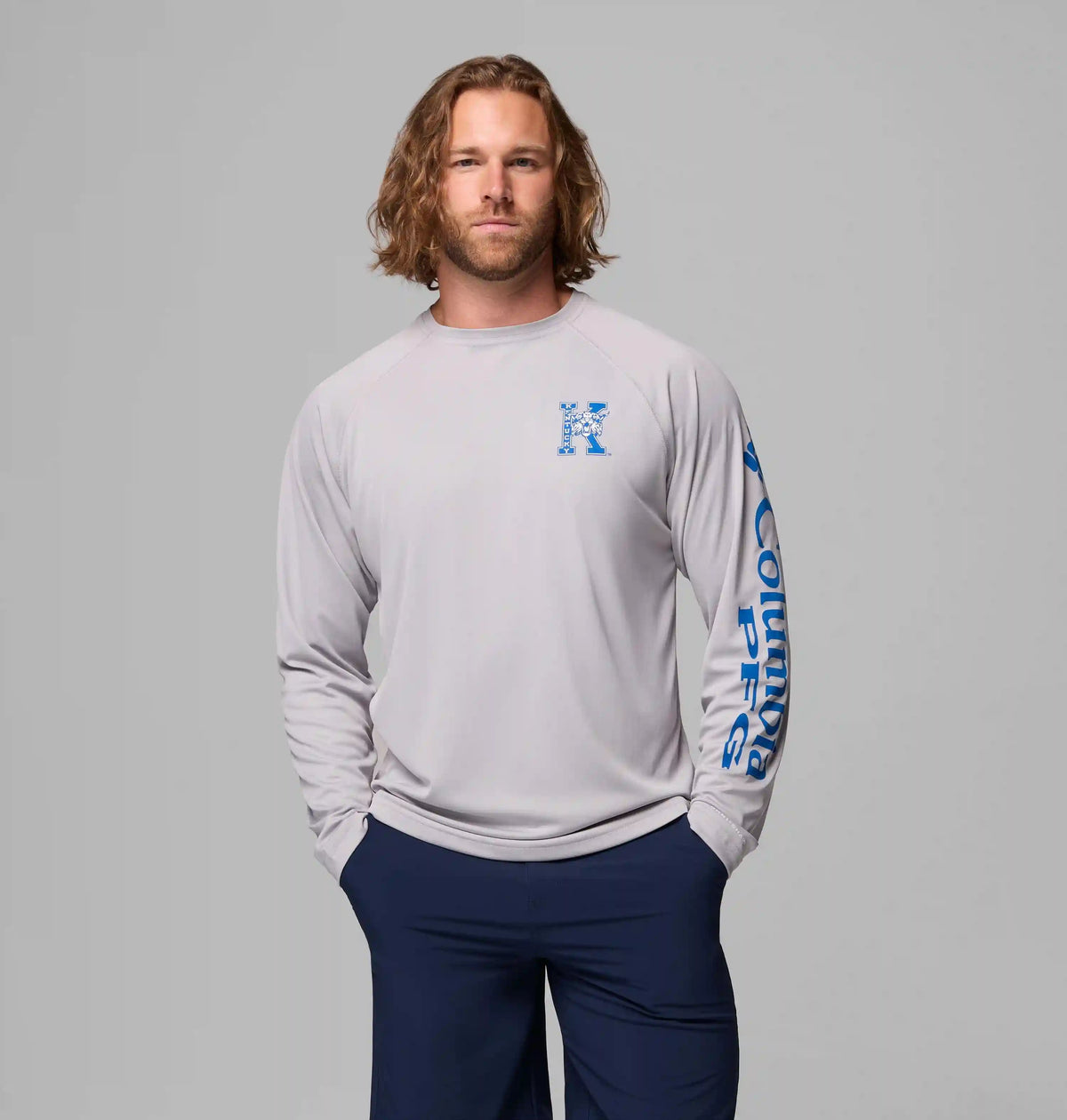 Men's Collegiate PFG Terminal Tackle Long Sleeve Shirt - Kentucky