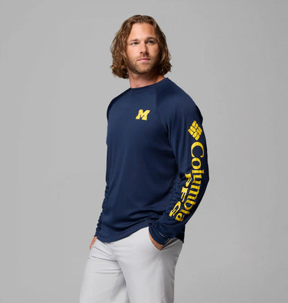 Men's Collegiate PFG Terminal Tackle Long Sleeve Shirt - Michigan