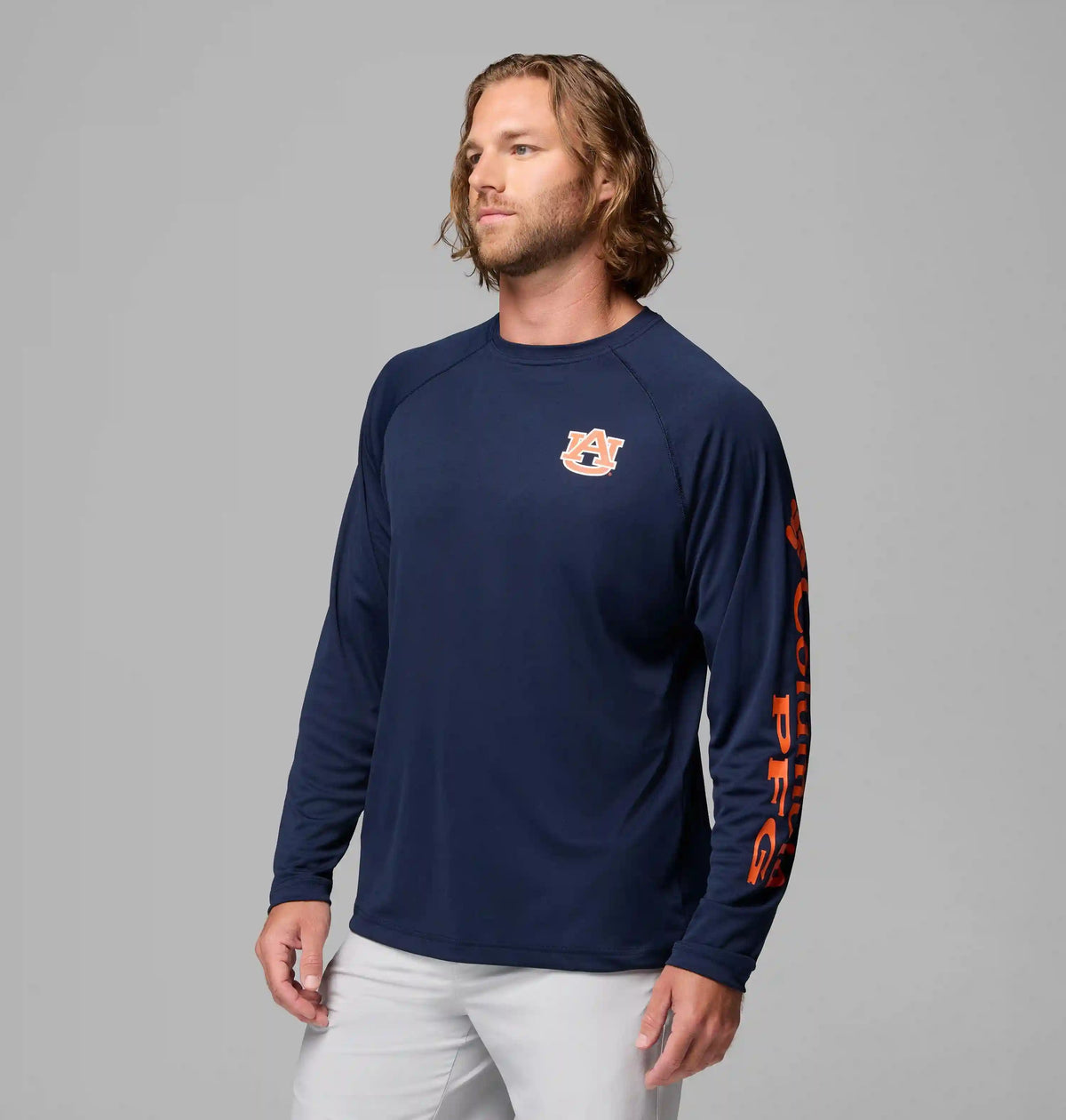 Men's Collegiate PFG Terminal Tackle Long Sleeve Shirt - Auburn