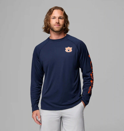Men's Collegiate PFG Terminal Tackle Long Sleeve Shirt - Auburn