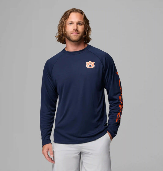 Men's Collegiate PFG Terminal Tackle Long Sleeve Shirt - Auburn