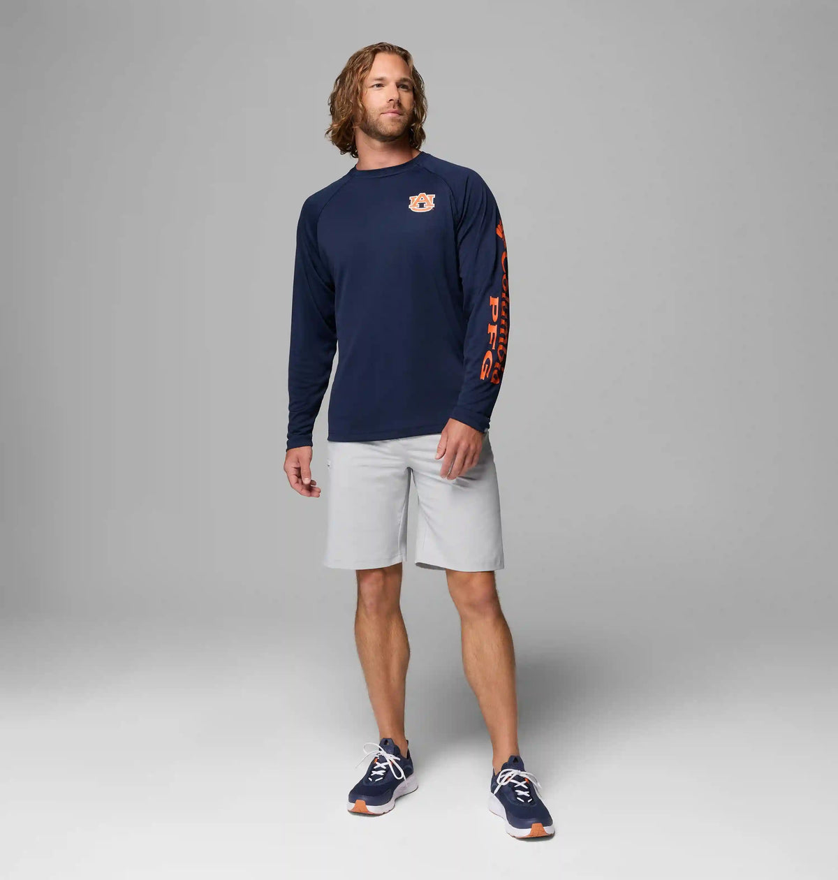 Men's Collegiate PFG Terminal Tackle Long Sleeve Shirt - Auburn