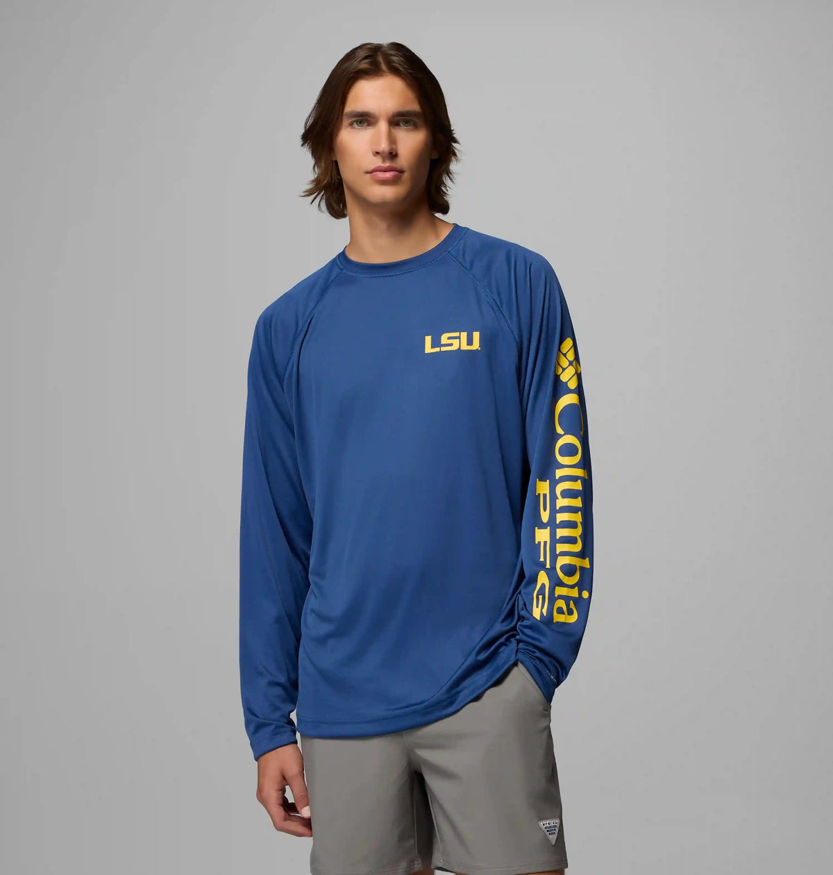 Men's Collegiate PFG Terminal Tackle Long Sleeve Shirt - LSU