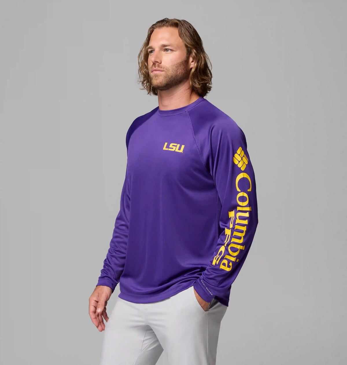 Men's Collegiate PFG Terminal Tackle Long Sleeve Shirt - LSU
