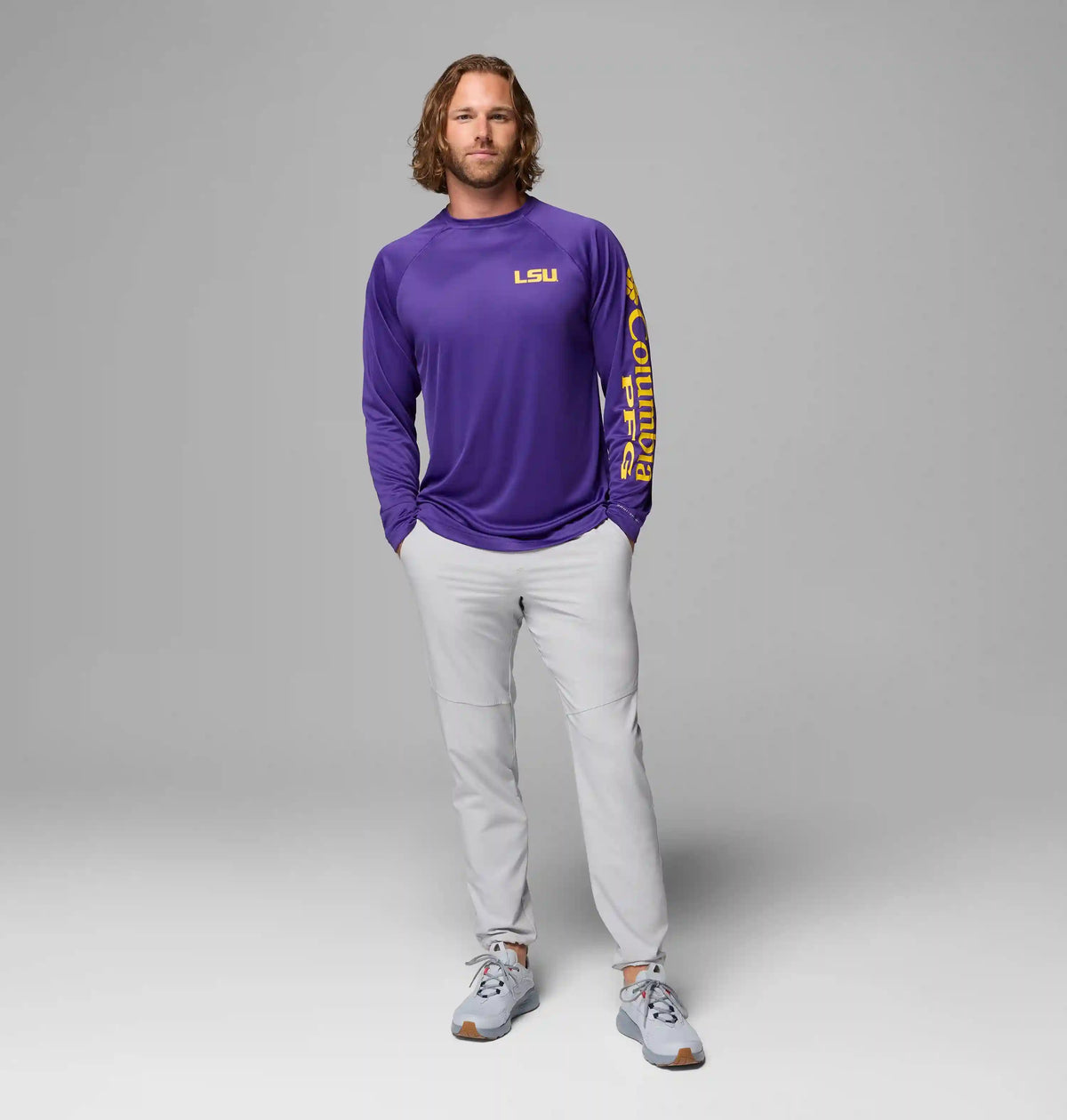 Men's Collegiate PFG Terminal Tackle Long Sleeve Shirt - LSU