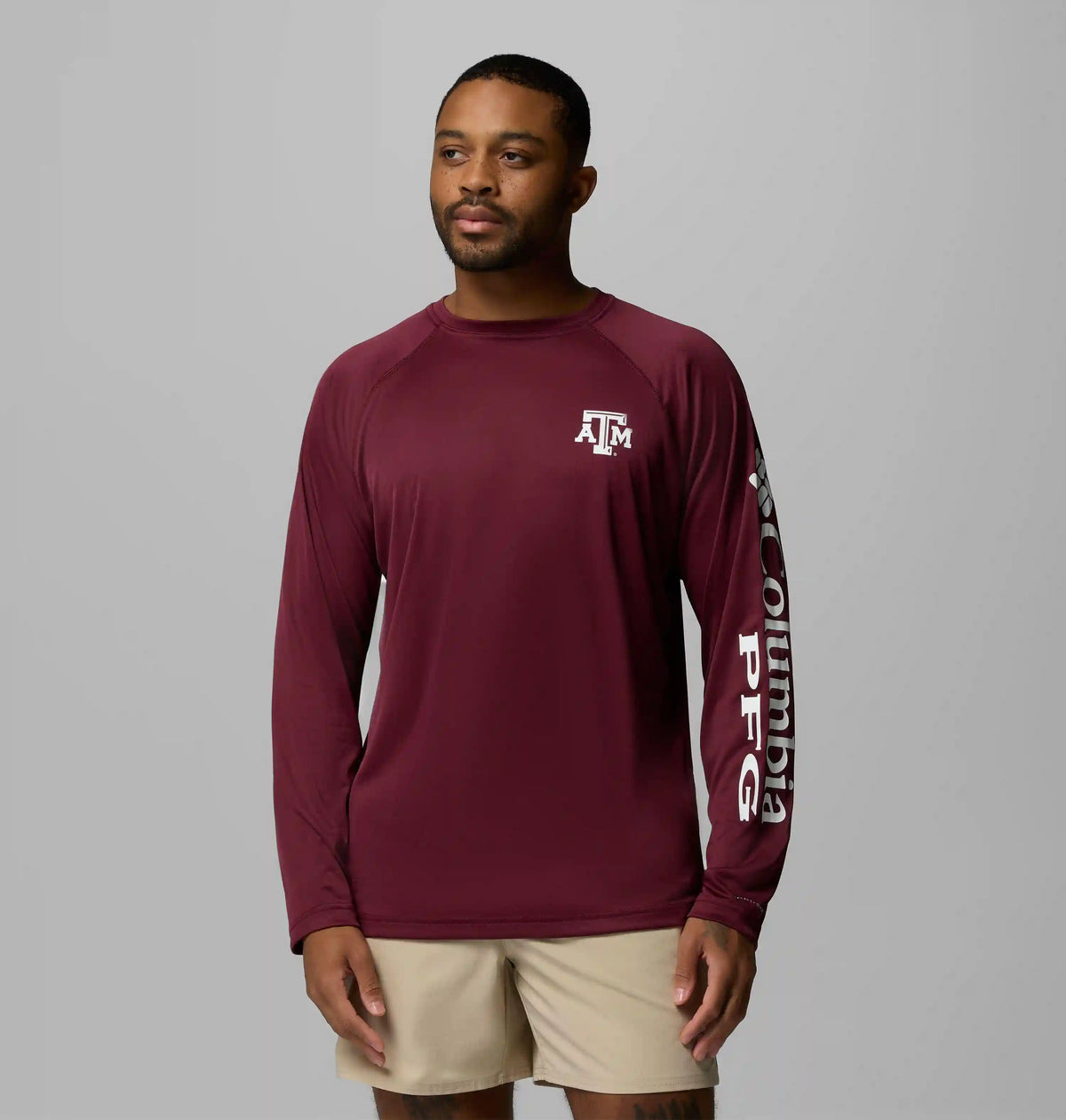 Men's Collegiate PFG Terminal Tackle Long Sleeve Shirt - Texas A&M