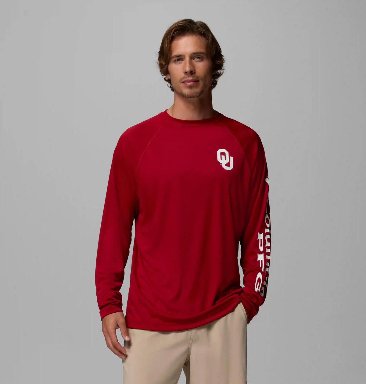 Men's Collegiate PFG Terminal Tackle Long Sleeve Shirt - Oklahoma