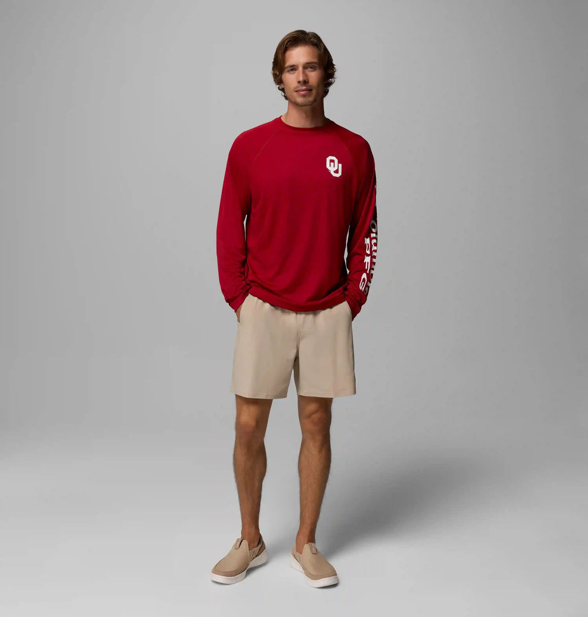 Men's Collegiate PFG Terminal Tackle Long Sleeve Shirt - Oklahoma