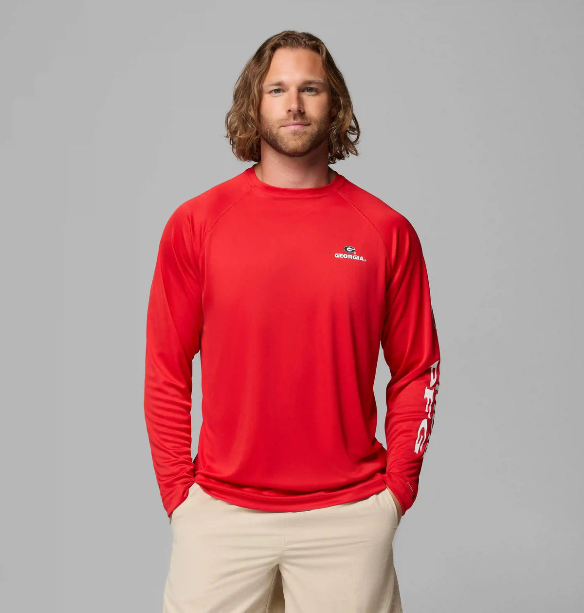 Men's Collegiate PFG Terminal Tackle Long Sleeve Shirt - Georgia