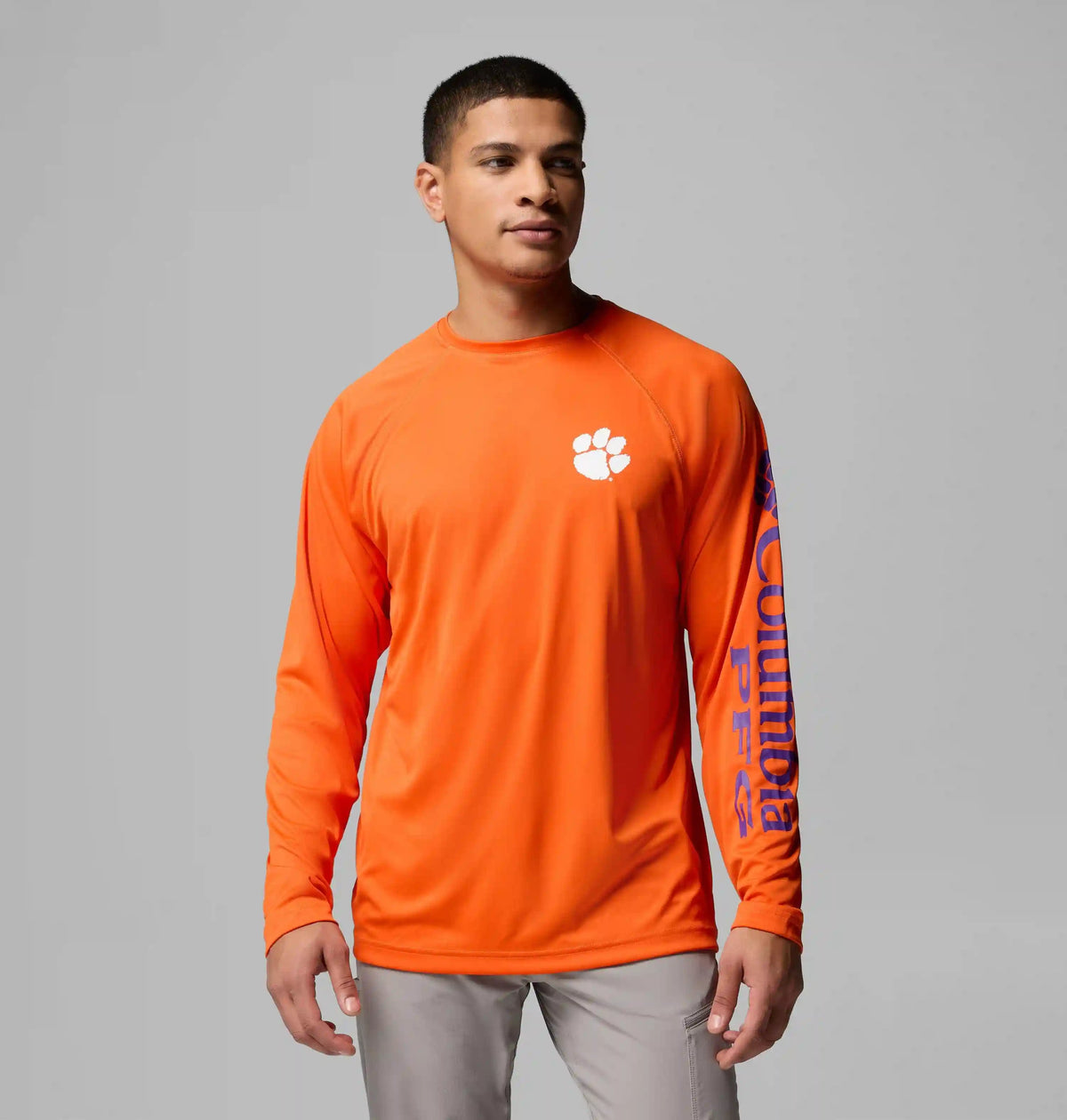 Men's Collegiate PFG Terminal Tackle Long Sleeve Shirt - Clemson