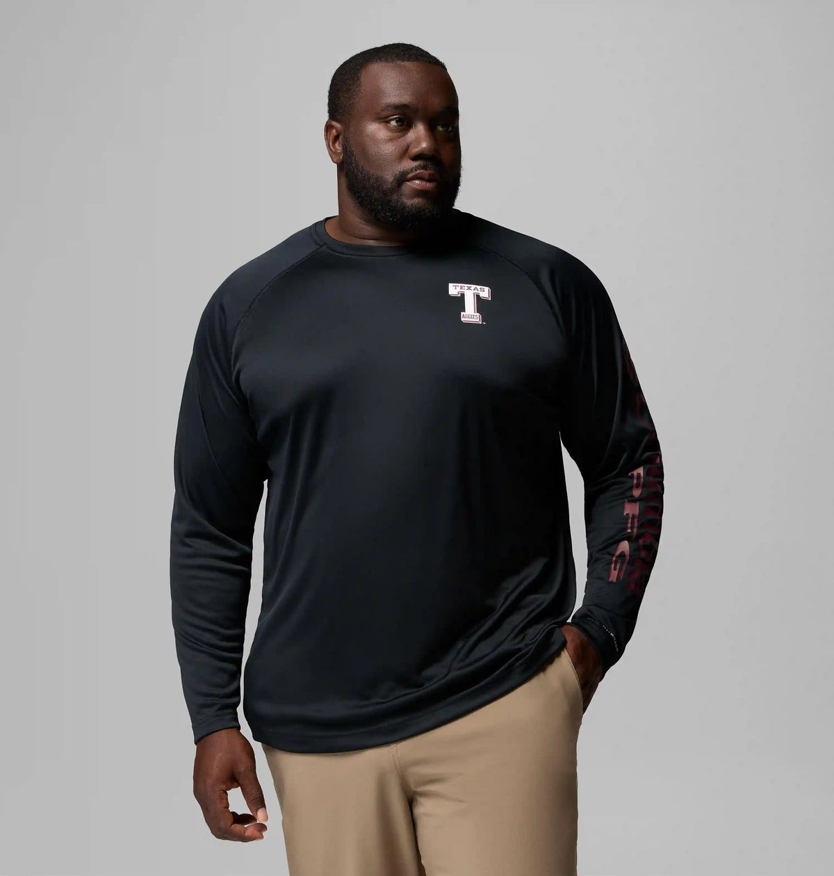 Men's Collegiate PFG Terminal Tackle Long Sleeve Shirt - Big - Texas A&M