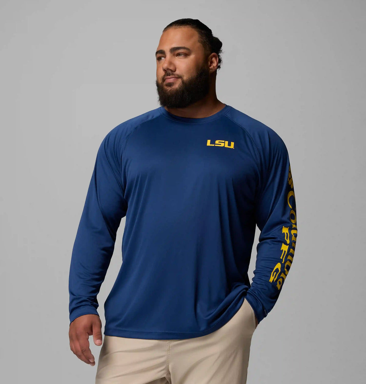 Men's Collegiate PFG Terminal Tackle Long Sleeve Shirt - Big - LSU