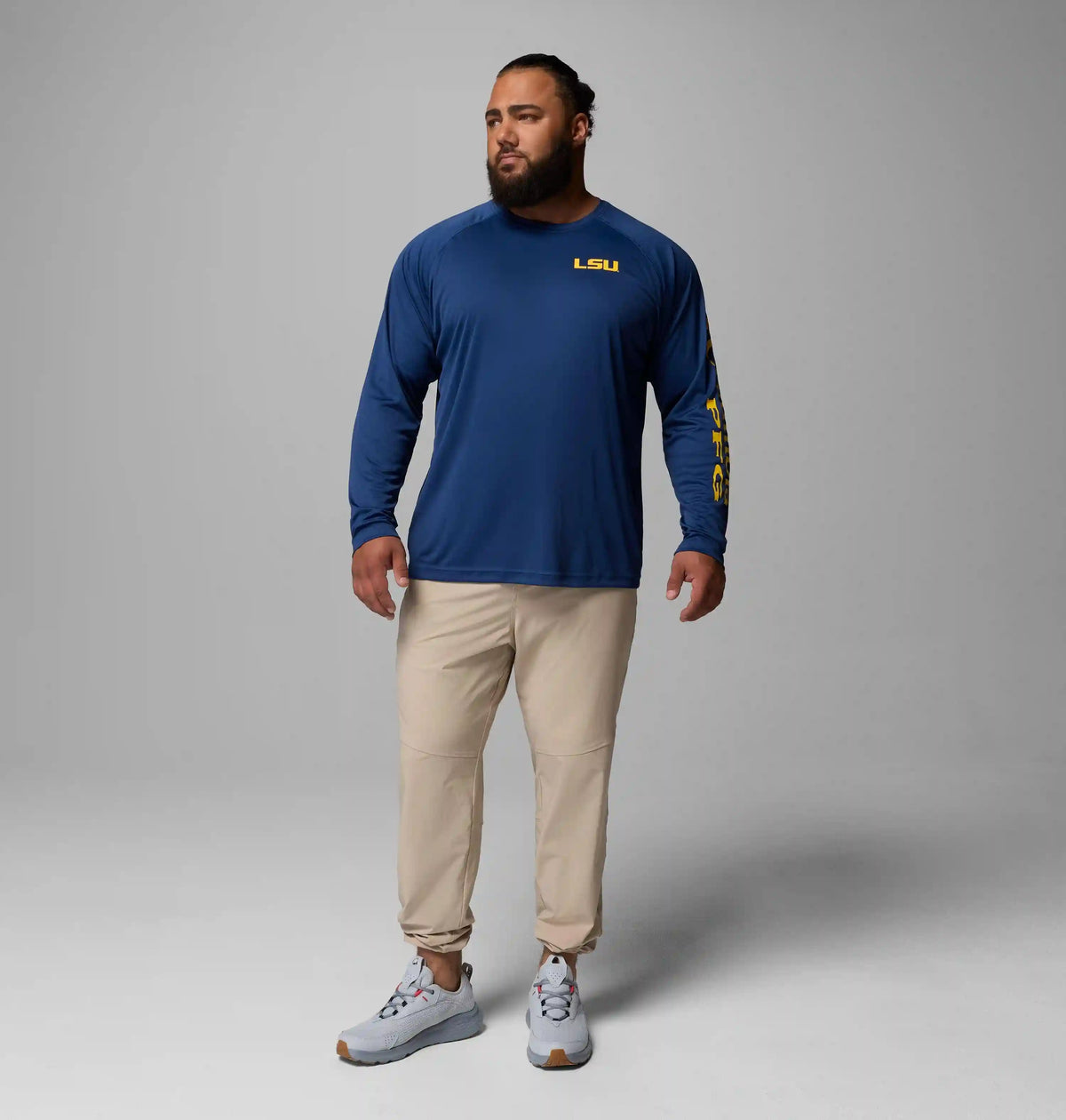 Men's Collegiate PFG Terminal Tackle Long Sleeve Shirt - Big - LSU