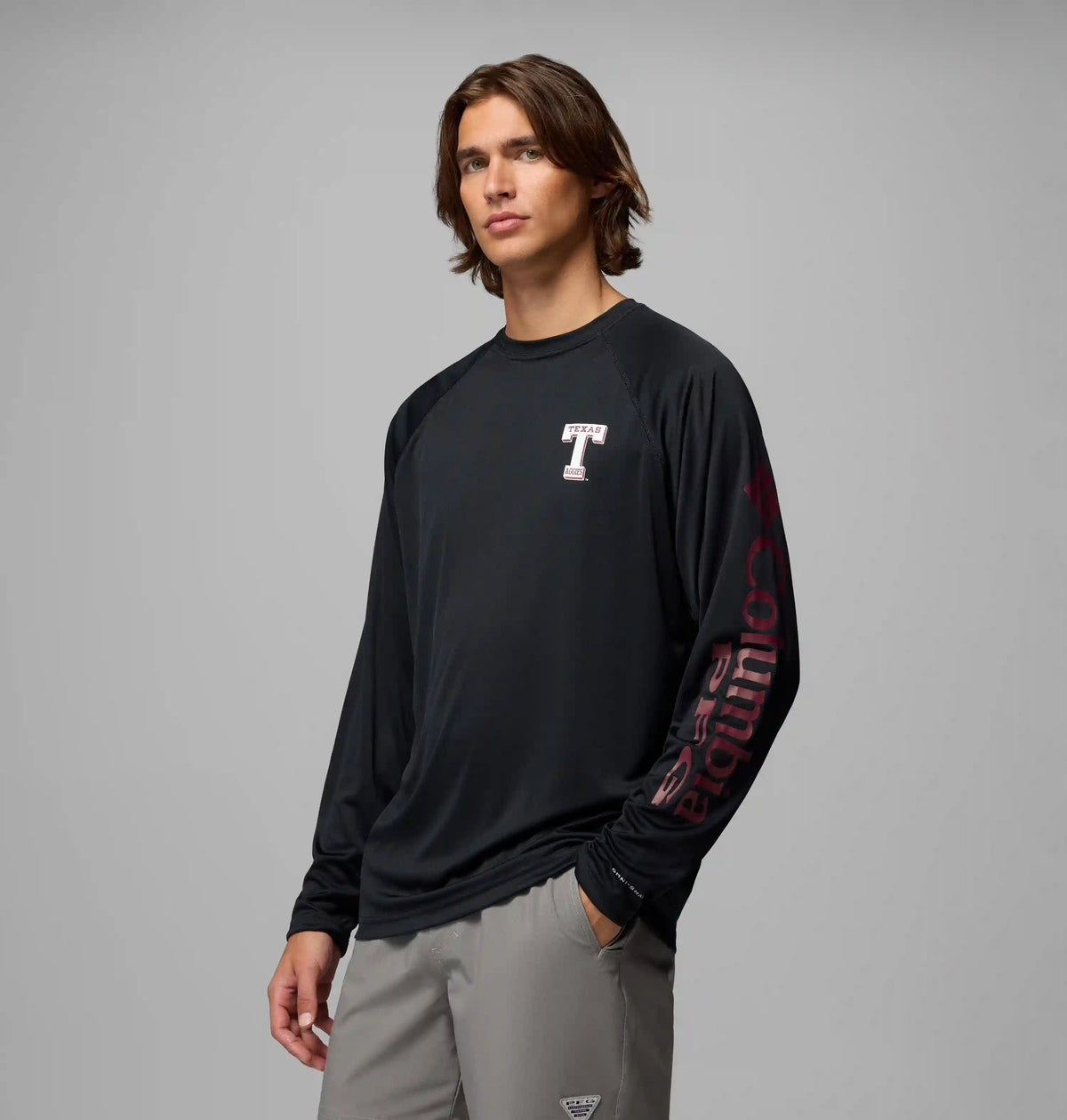 Men's Collegiate PFG Terminal Tackle Long Sleeve Shirt - Tall - Texas A&M